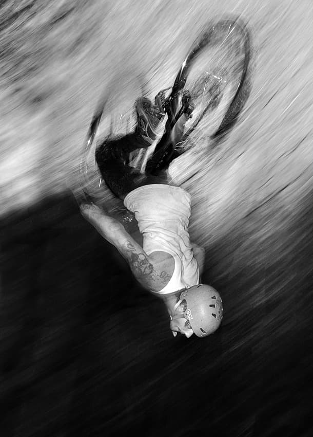 BMX Rider Mid Air by Izidor Gasperlin — canvas wall art