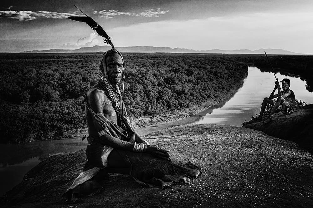 Indigenous Elder River Gaze by Svetlin Yosifov — canvas wall art