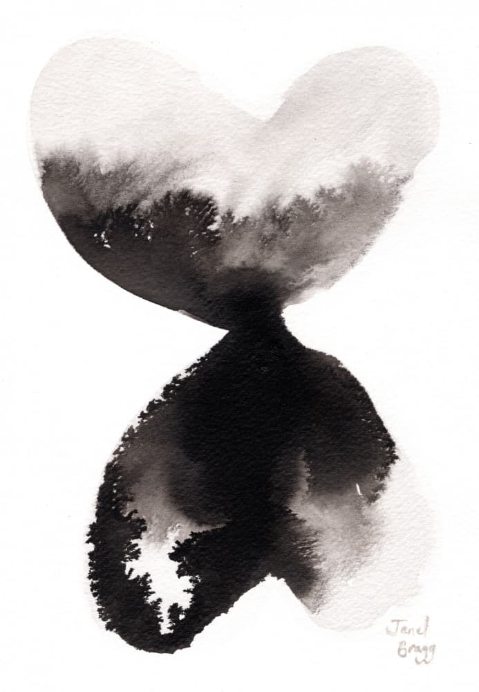 Misty Forest Heart Reflection by Janel Bragg — canvas wall art