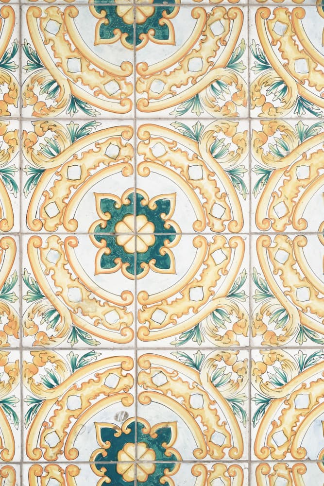 Ornate Mediterranean Tiles by Henrike Schenk — canvas wall art