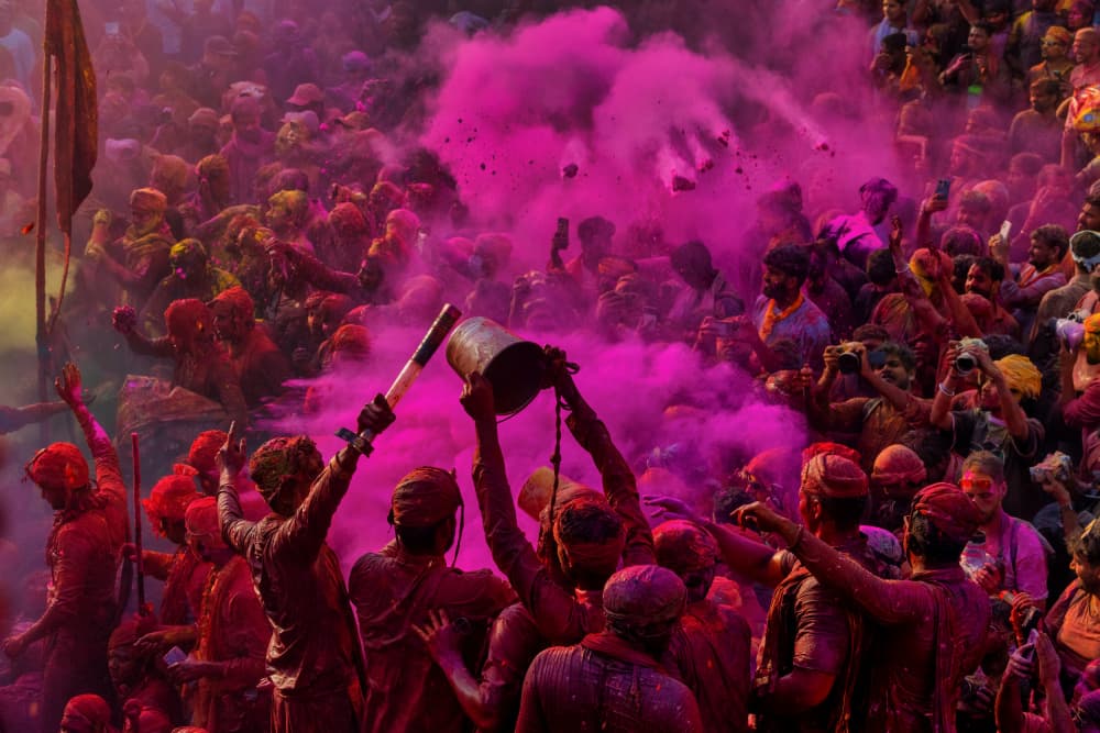 Vibrant Holi Celebration by Azim Khan Ronnie — canvas wall art