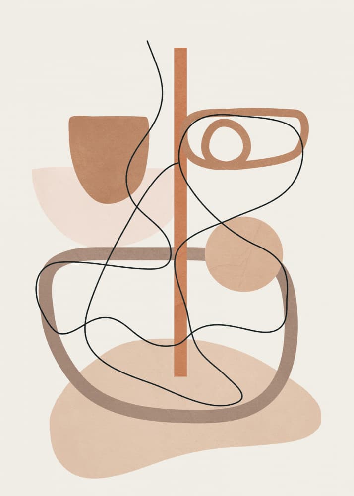 Boho Abstract Forms by City Art — canvas wall art