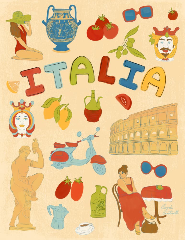 Italia by Carrie Cantwell — canvas wall art