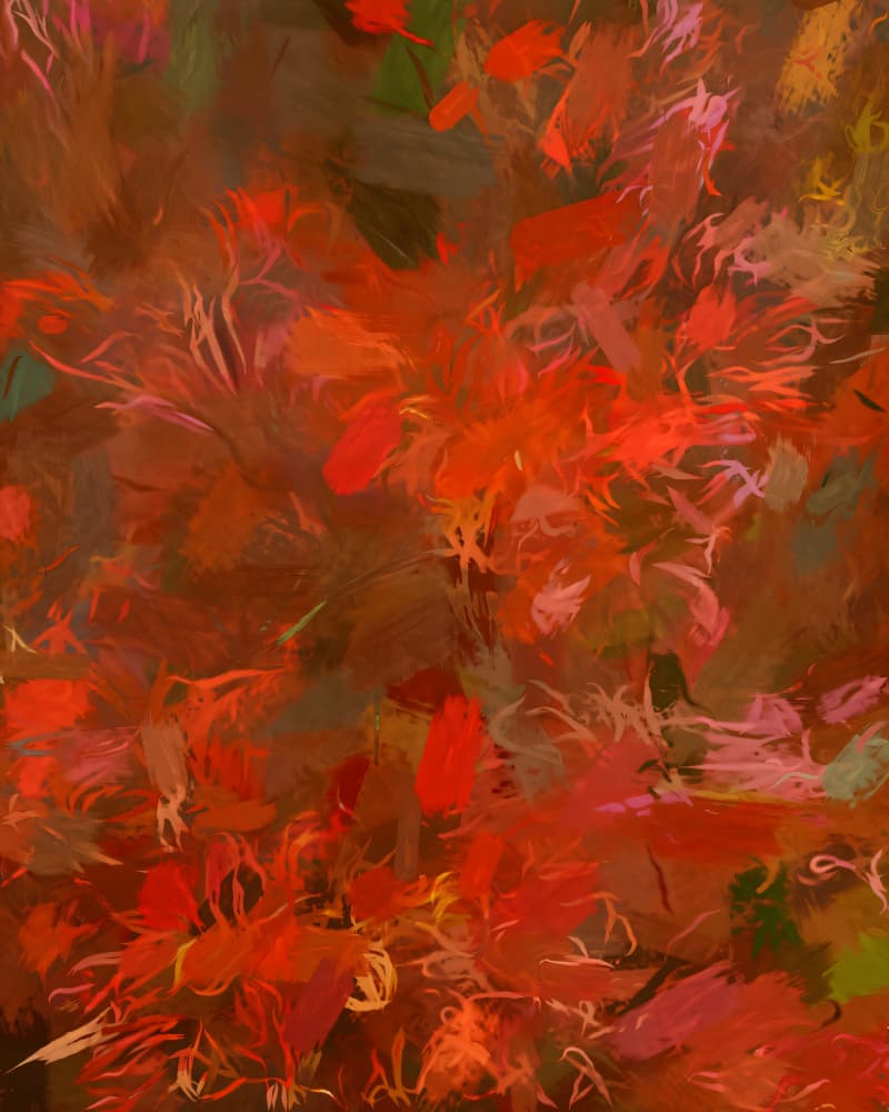 Fiery Abstract Energy by Uma Gokhale — canvas wall art