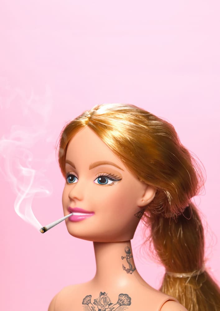Edgy Smoking Doll by Artem Pozdniakov — canvas wall art