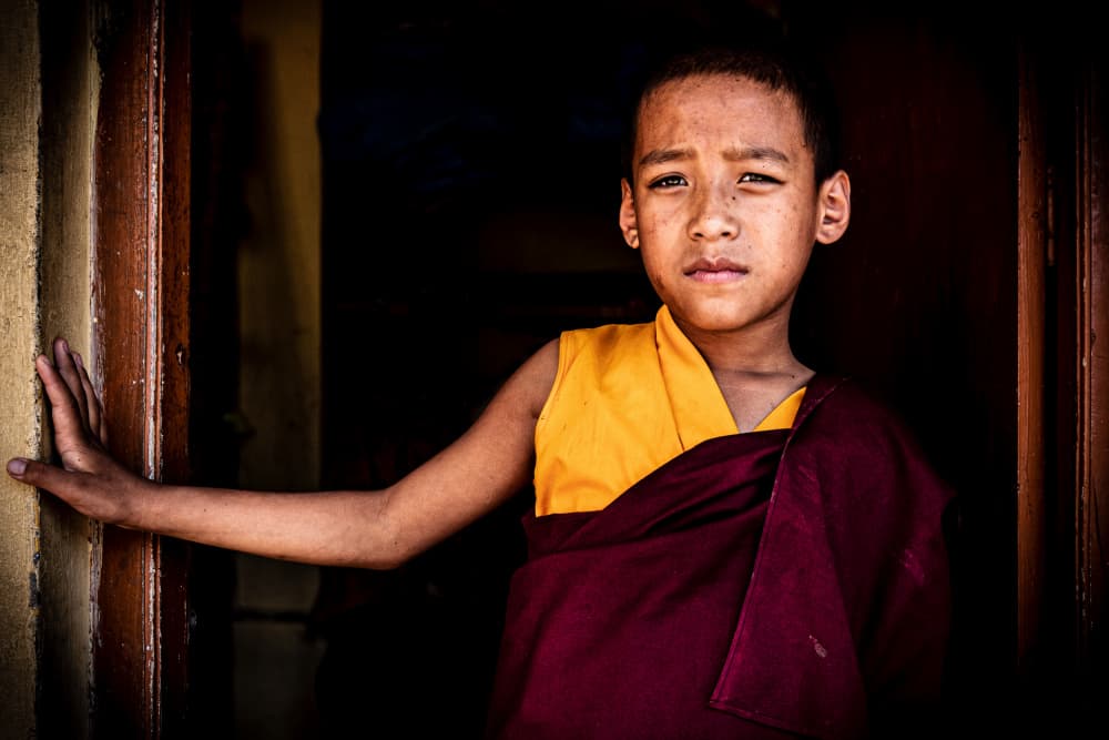 Contemplative Monk Boy by Gloria Staffa — canvas wall art