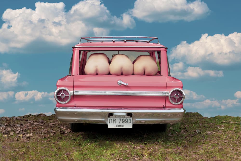 Vintage Car Butts by Itthipol Deemee — canvas wall art