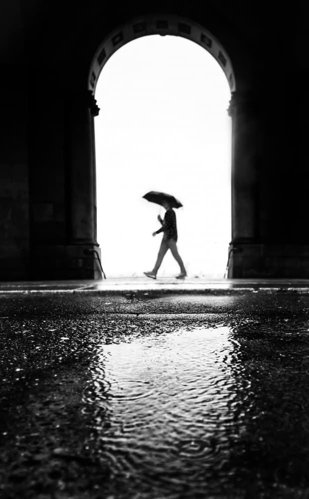 Rainy Archway Walk by Anna Niemiec — canvas wall art
