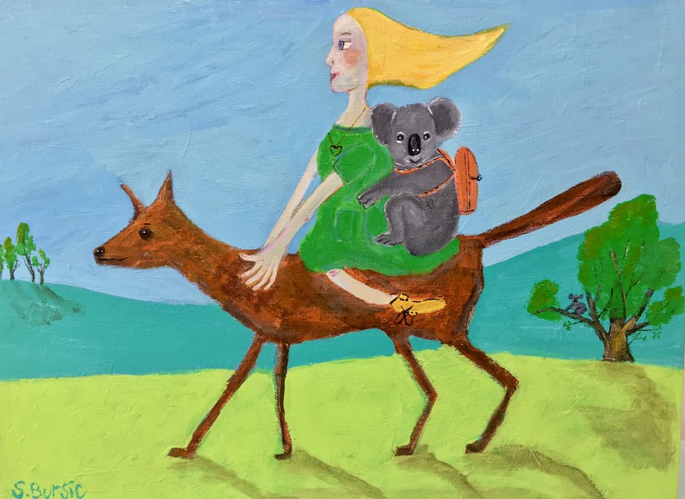 Whimsical Journey Koala by Sharyn Bursic — canvas wall art