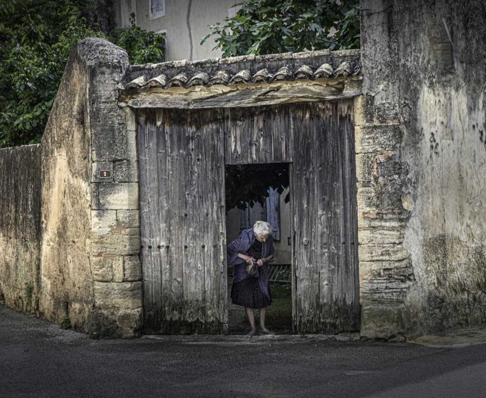 Elderly Woman Gate by Maurits De Groen — canvas wall art