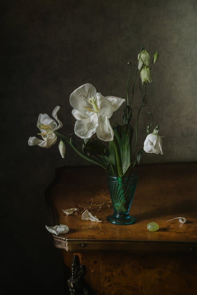 Elegant Floral Still Life by Anna Petina — canvas wall art