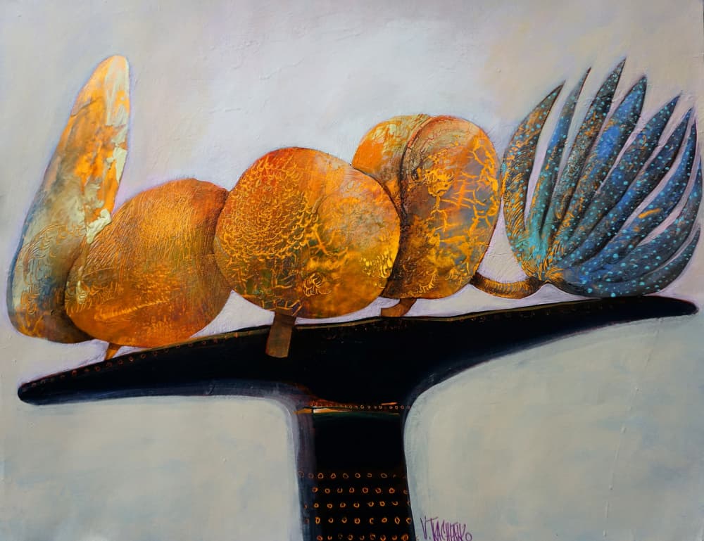 Abstract Botanical Balance by Victor Tkachenko — canvas wall art