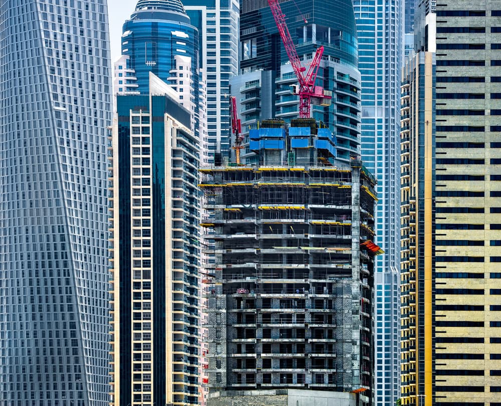 Modern Urban Construction by Wayne Pearson — canvas wall art