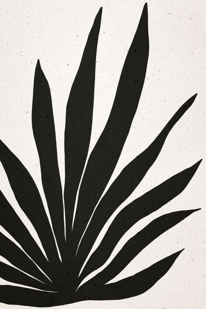 Abstract Black Leaves by uplusmestudio — canvas wall art