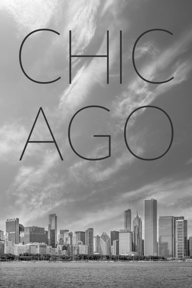 Chicago City Skyline by Melanie Viola — canvas wall art