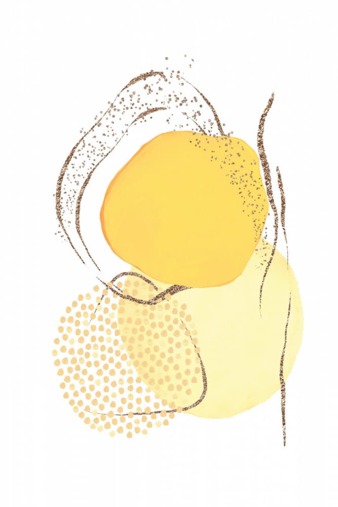 Warm Abstract Shapes by Sally Ann Moss — canvas wall art