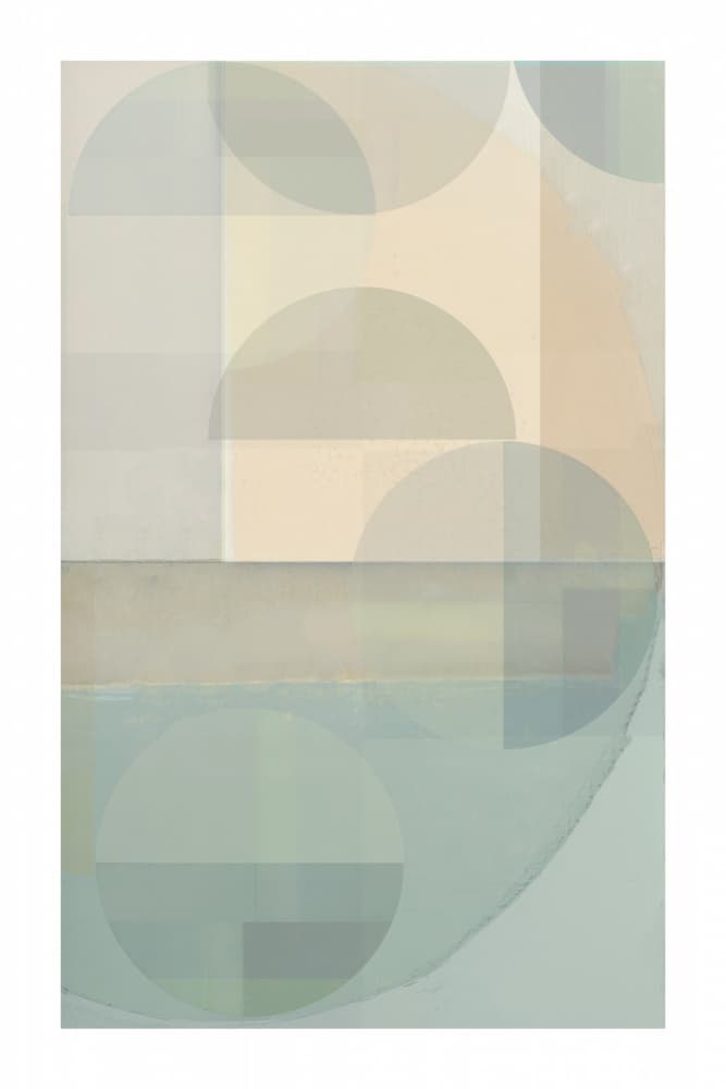 Soft Pastel Overlapping Shapes by cartissi — canvas wall art