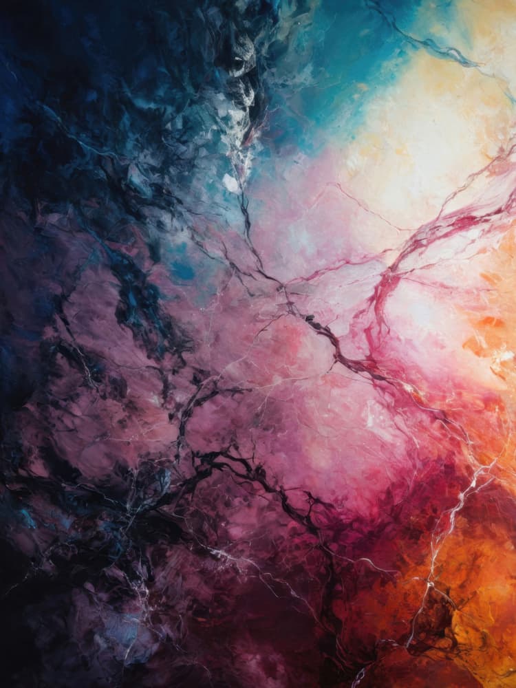 Vibrant Cosmic Marble by Alpenglow Workshop — canvas wall art