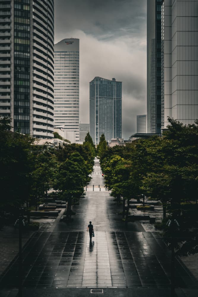 Urban Solitude Walk by Yohei Kawashima — canvas wall art