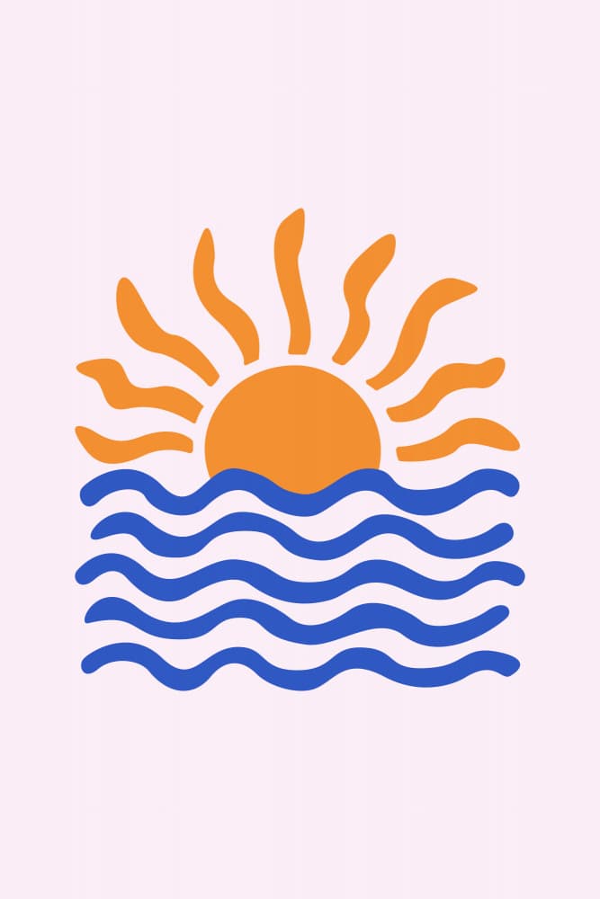 Rising Sun Waves by Karen Menzenbach — canvas wall art