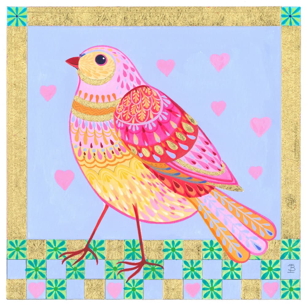 Art Colors Gilded Bird by Isabelle Brent — canvas wall art
