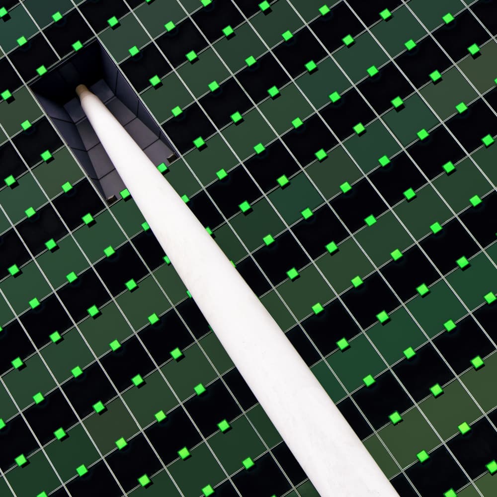 Abstract Grid Beam by Luc Vangindertael (laGrange) — canvas wall art