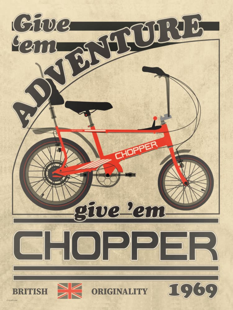 Vintage Chopper Bike by Wyatt 9 — canvas wall art