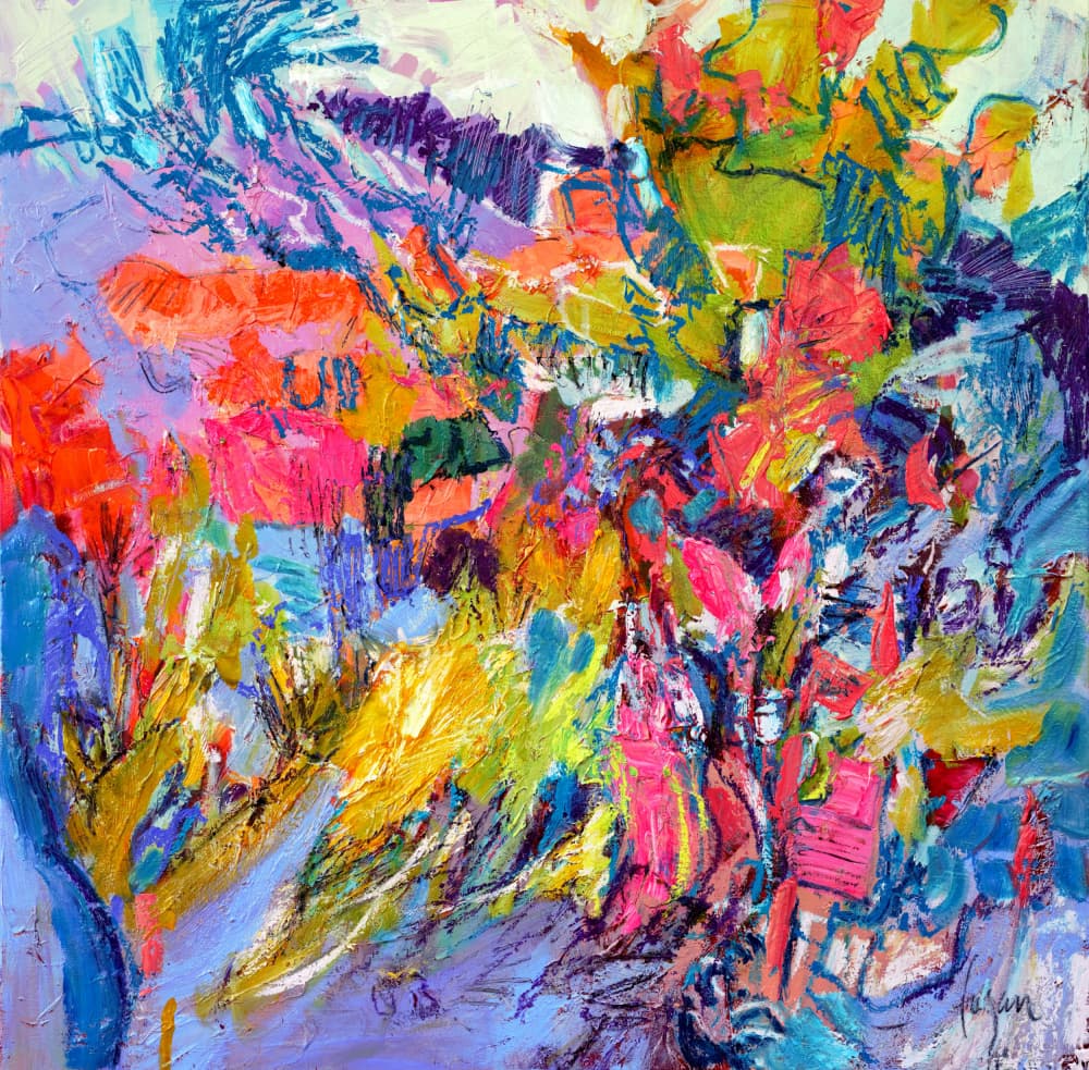 Expressionist Colorful Abstract by Dorothy Fagan — canvas wall art
