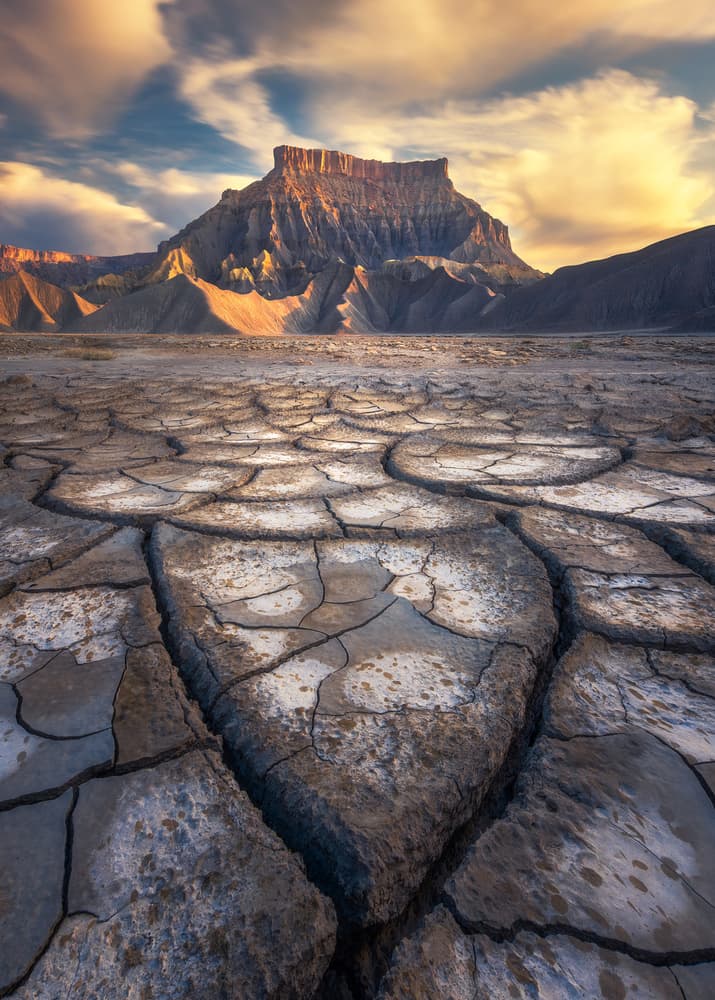 Golden Desert Mesa by Aidong Ning — canvas wall art