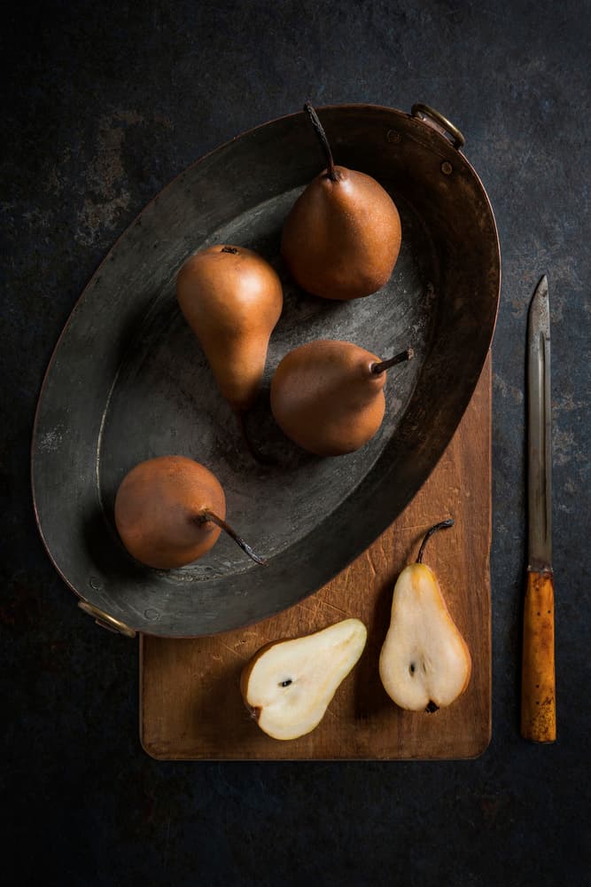 Brown Pears Still Life by Diana Popescu — canvas wall art