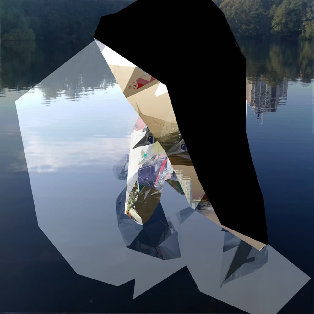 Fragmented Lake Reflections by Stefan Fransson — canvas wall art