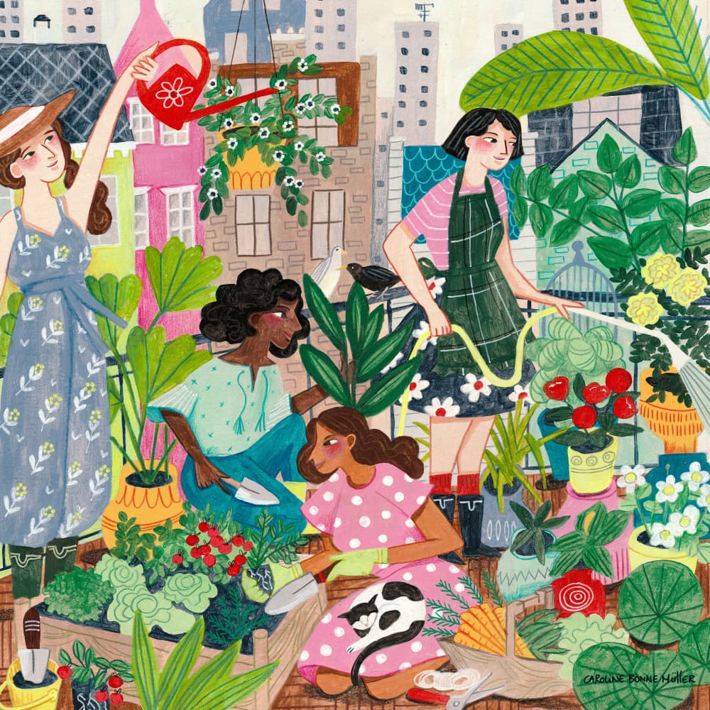 Urban Gardening in the City by Caroline Bonne Müller — canvas wall art