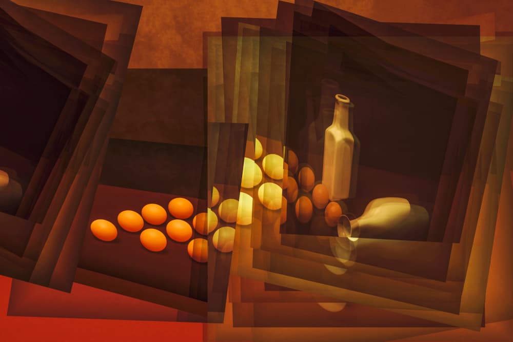 Golden Eggs Still Life by Brig Barkow — canvas wall art