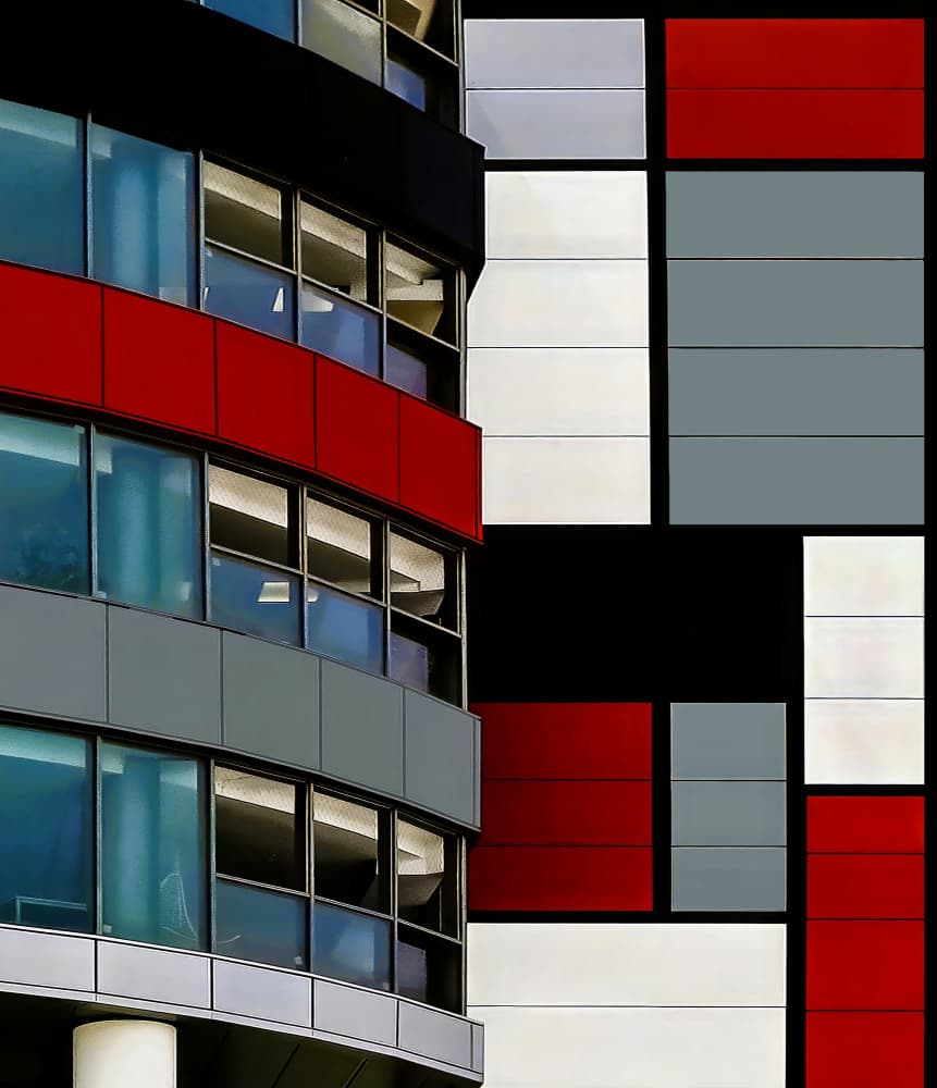 Modern Geometric Facade by Arnon Orbach — canvas wall art