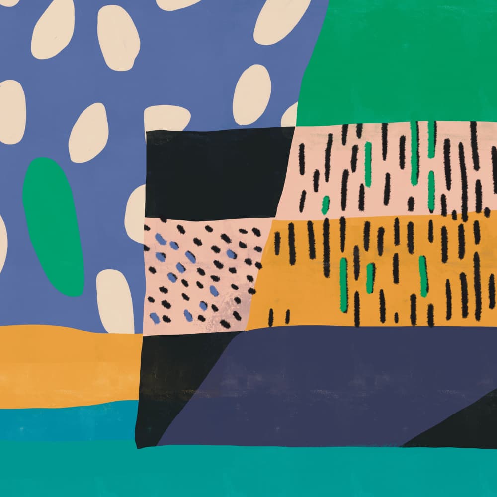 Vibrant Abstract Patterns by Little Dean — canvas wall art
