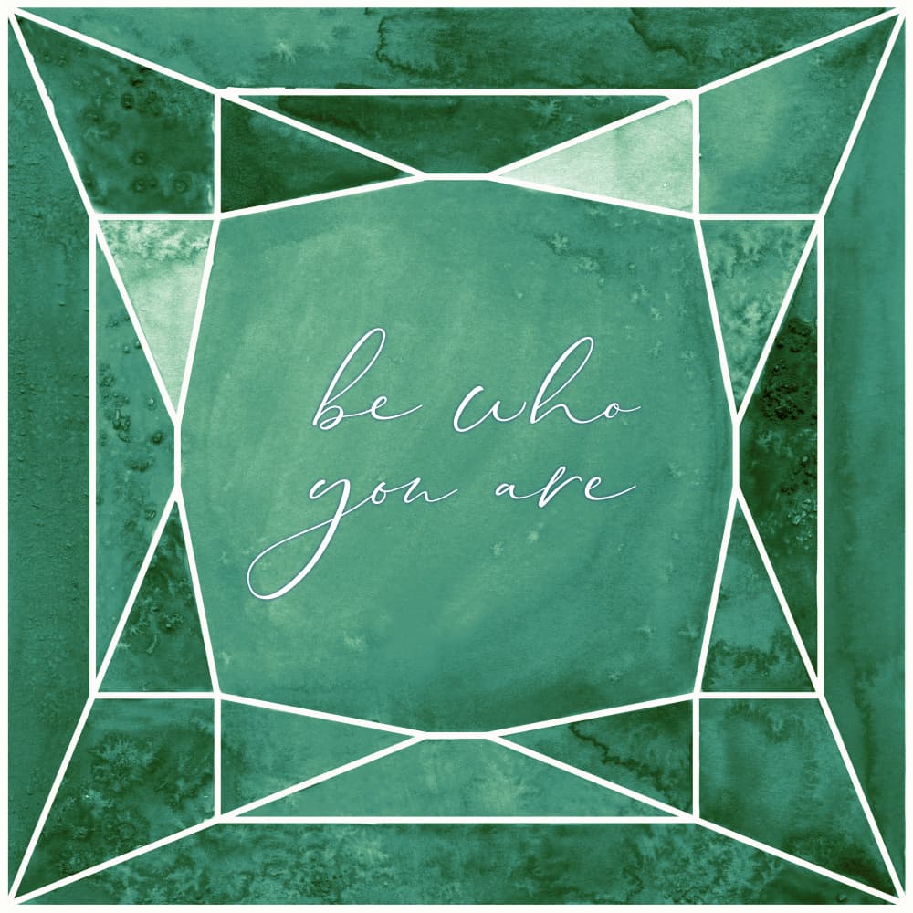 Emerald Be Who You Are by Rosana Laiz Blursbyai — canvas wall art
