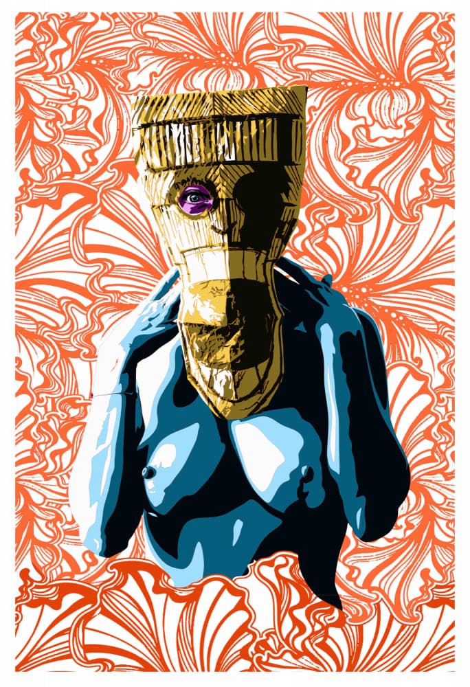 Mysterious Masked Woman by andrea de ranieri — canvas wall art