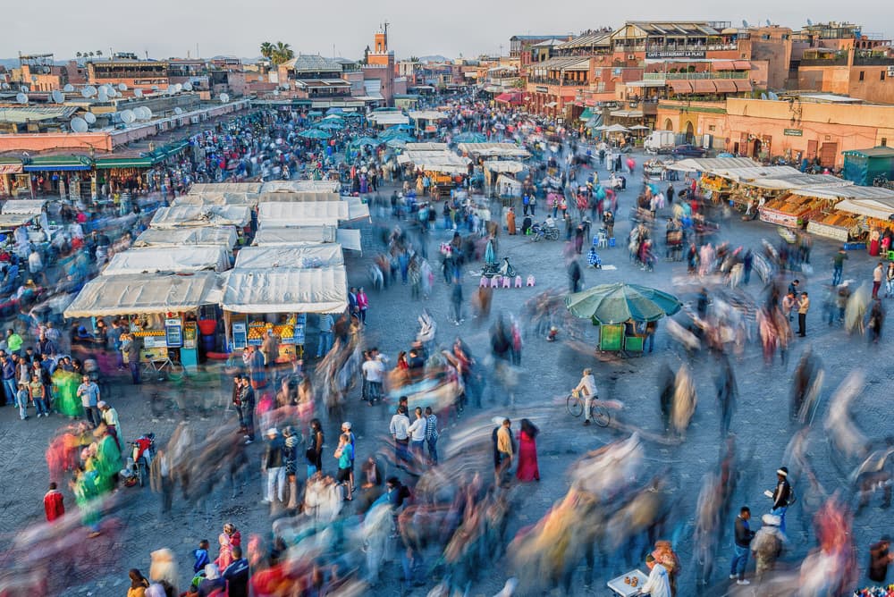 Marrakech Market Movement by Martin Steeb — canvas wall art