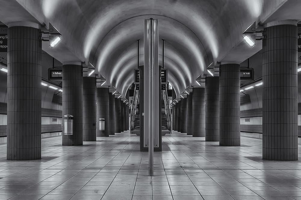 Empty Subway Station by Rolf Lampert — canvas wall art