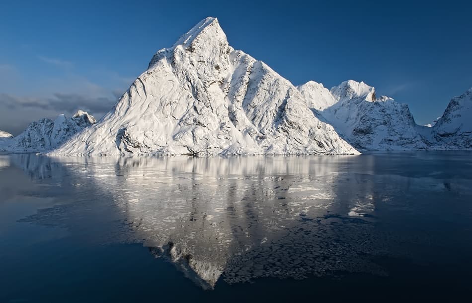 Arctic Mountain Reflection by Liloni Luca — canvas wall art
