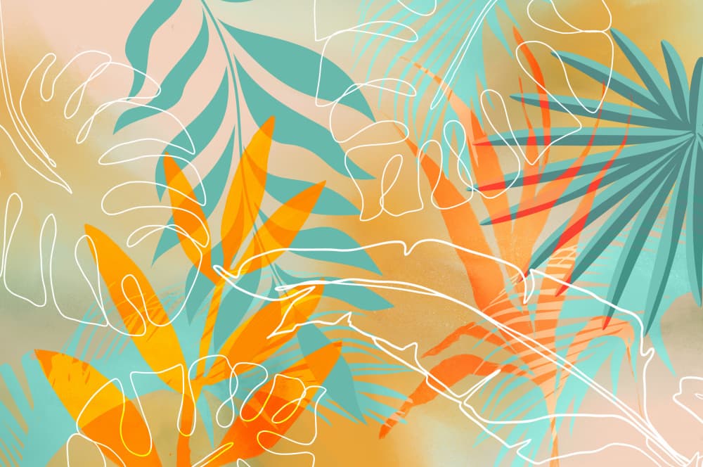 Vibrant Tropical Foliage by Andrea Haase — canvas wall art