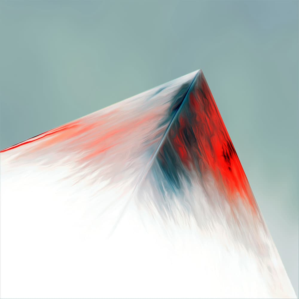 Fluid Red Geometry by Gilbert Claes — canvas wall art