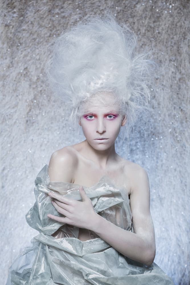 Ethereal Ice Queen Portrait by Photographer — canvas wall art