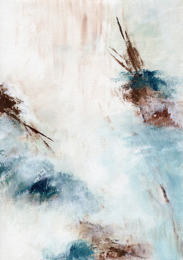 Earthy Aqua Abstract by Nikita Jariwala — canvas wall art