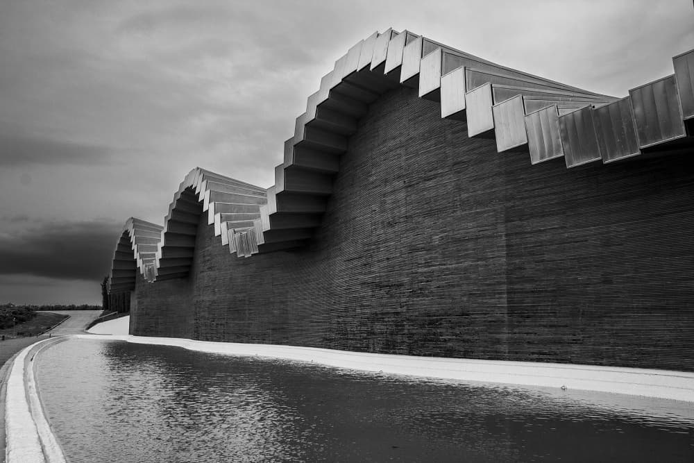 Wavy Modern Architecture by Adolfo Urrutia — canvas wall art