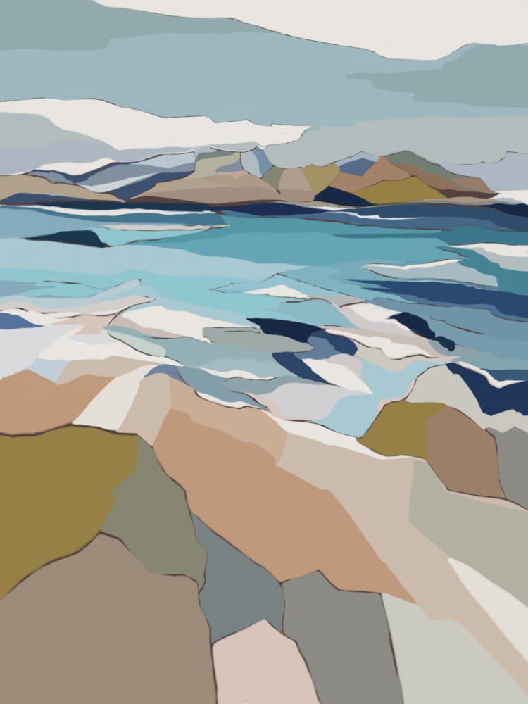 Abstract Coastal Peaks by Nikita Jariwala — canvas wall art
