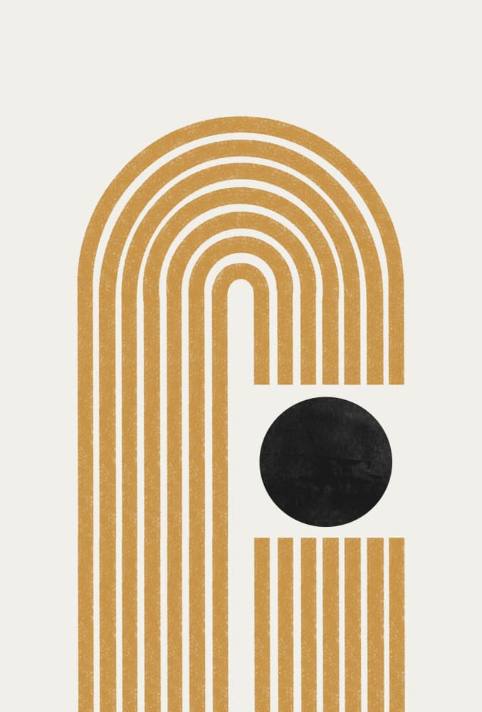 Golden Echo Paths by THE MIUUS STUDIO — canvas wall art