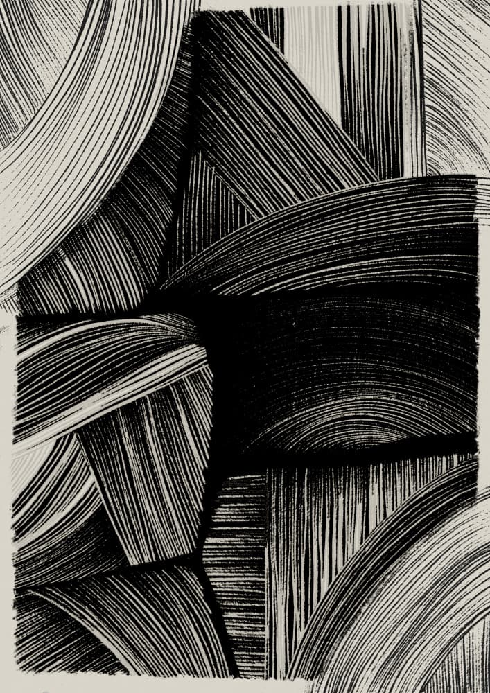 Curved Line Symphony by Treechild — canvas wall art