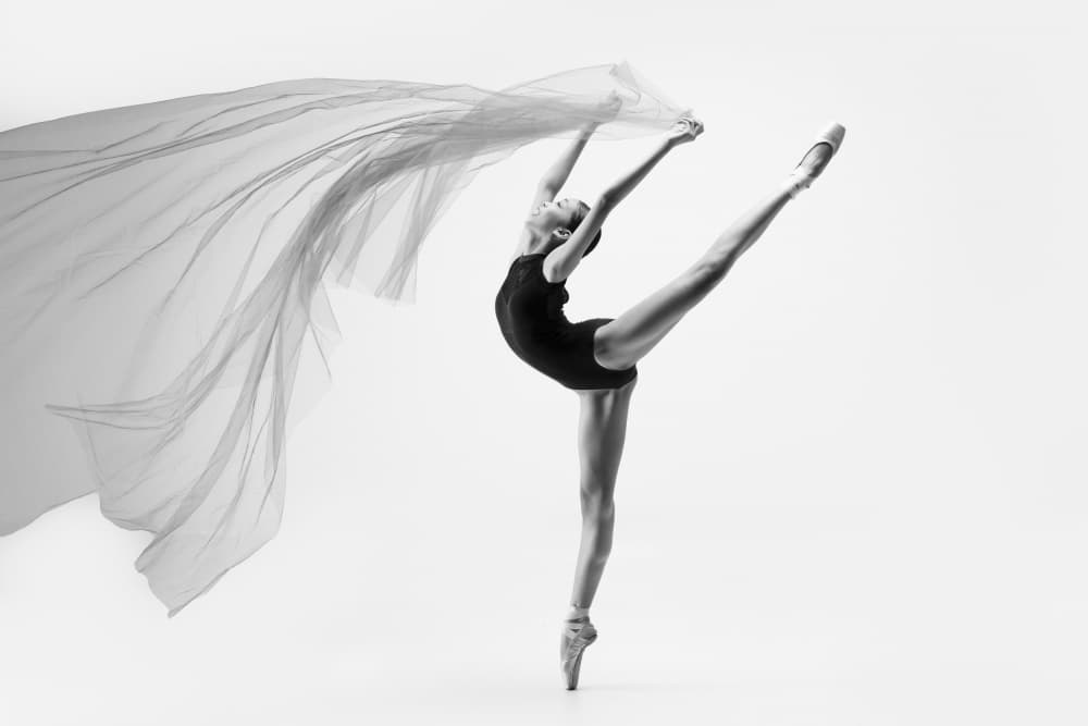 Monochrome Ballet Elegance by Lisdiyanto Suhardjo — canvas wall art