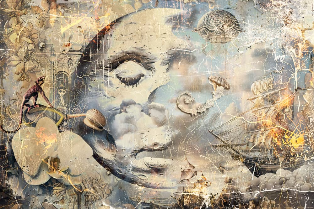 Surreal Moon Dream by Rafal Kulik — canvas wall art